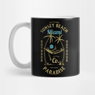 Sunset Beach Miami Outdoor Paradise | Surfing Culture Mug